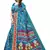 Blue Art Silk Floral Printed Saree With Blouse