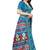 Blue Art Silk Floral Printed Saree With Blouse