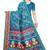 Blue Art Silk Floral Printed Saree With Blouse
