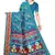 Blue Art Silk Floral Printed Saree With Blouse