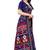 Blue Art Silk Floral Printed Saree With Blouse