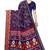 Blue Art Silk Floral Printed Saree With Blouse