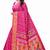 Pink Art Silk Floral Printed Saree With Blouse