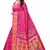 Pink Art Silk Floral Printed Saree With Blouse