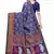 Blue Art Silk Floral Printed Saree With Blouse