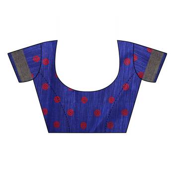 Blue Art Silk Floral Printed Saree With Blouse 5