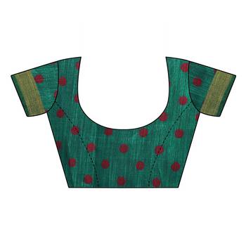 Green Art Silk Floral Printed Saree With Blouse 6
