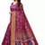 Purple Art Silk Floral Printed Saree With Blouse