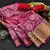 Purple Art Silk Floral Printed Saree With Blouse