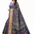 Blue Art Silk Floral Printed Saree With Blouse