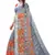 Grey Art Silk Floral Printed Saree With Blouse
