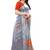Grey Art Silk Floral Printed Saree With Blouse