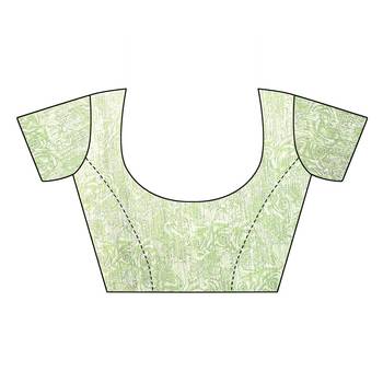 Green Art Silk Floral Printed Saree With Blouse 6