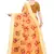 Orange Art Silk Floral Printed Saree With Blouse