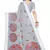 Grey Art Silk Floral Printed Saree With Blouse