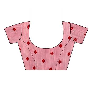Pink Art Silk Floral Printed Saree With Blouse 6