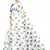 Cream Saree With Blue Floral Print Art Silk Saree With Blouse