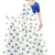 Cream Saree With Blue Floral Print Art Silk Saree With Blouse