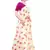 Cream Saree With Pink  Floral Print Art Silk Saree With Blouse