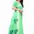 Green Art Silk Floral Printed Saree With Blouse