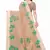 Brown & Green Art Silk Floral Print Saree With Blouse