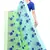 Blue & Green Art Silk Floral Print Saree With Blouse