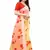 Pink & Yellow Art Silk Floral Print Saree With Blouse