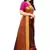 Brown Art Silk Floral Printed Saree With Blouse