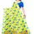 Yellow Saree With Blue Floral Print Art Silk Saree With Blouse