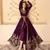 Wine Slit Style Zari Embroidered Anarkali Pant Suit