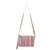 Anekaant Glid Dusty Pink & Multi Striped Sequined Cotton Handloom & Leatherette Sling Bag