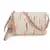 Anekaant Glid Natural & Pink Striped Sequined Cotton Handloom & Leatherette Sling Bag
