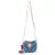 Anekaant Verdant True Blue & Multi Floral Embroidered Cotton Canvas & Leatherette Sling Bag