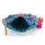 Anekaant Verdant True Blue & Multi Floral Embroidered Cotton Canvas & Leatherette Sling Bag