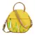 Anekaant Verdant Lemon Yellow & Multi Floral Embroidered Cotton Canvas & Leatherette Sling Bag
