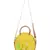 Anekaant Verdant Lemon Yellow & Multi Floral Embroidered Cotton Canvas & Leatherette Sling Bag