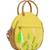 Anekaant Verdant Lemon Yellow & Multi Floral Embroidered Cotton Canvas & Leatherette Sling Bag