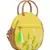 Anekaant Verdant Lemon Yellow & Multi Floral Embroidered Cotton Canvas & Leatherette Sling Bag