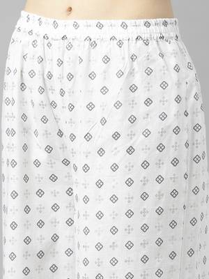 Dark-grey printed cotton cotton-kurtis 5