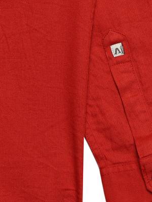 Red plain cotton kids-tops 5