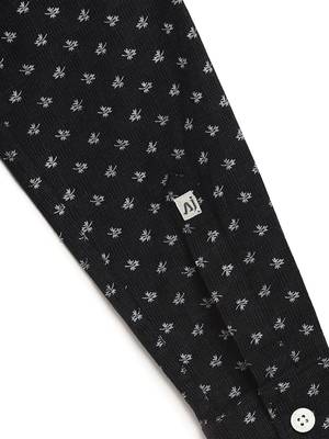Black printed cotton kids-tops 5