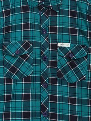 Green plain cotton kids-tops 5