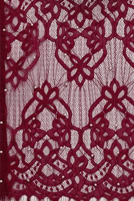 Maroon woven silk saree with blouse 2