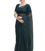 Green woven silk saree with blouse