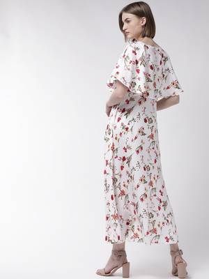 White printed crepe maxi-dresses 2