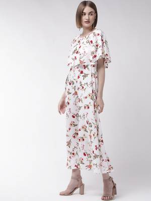 White printed crepe maxi-dresses 3
