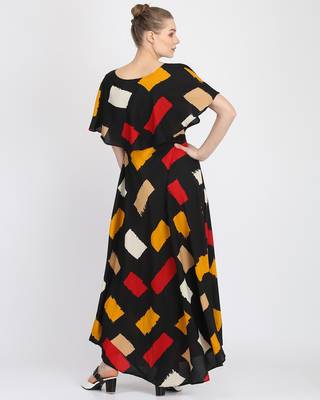 Multicolor printed crepe maxi-dresses 2