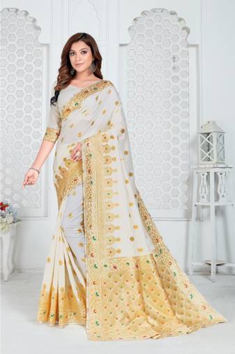 white banarasi-sarees