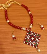 Maroon necklace-sets