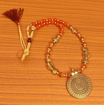 Orange necklaces 1